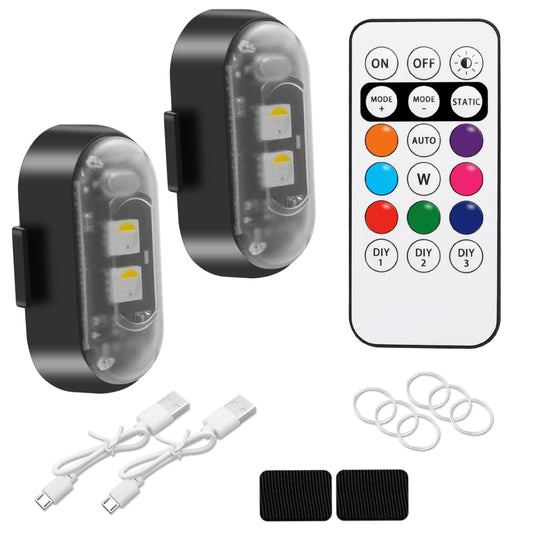 2 luces estroboscópicas LED magnéticas con control remoto, 8