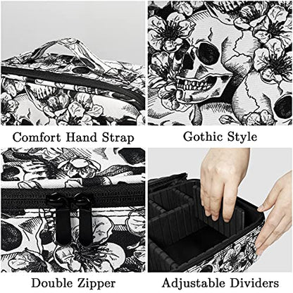9CH Organizador de bolsas de maquillaje góticas, estuche de