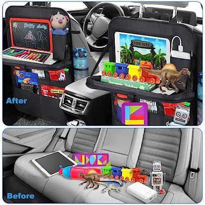 Car Back Seat Organizer, Storage Organizer with Foldable Tab