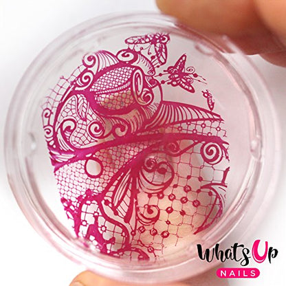 Whats Up Nails - Sello y raspador transparente ampliado para