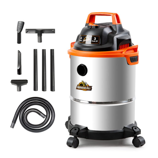 Armor All VO408S 0901 - Aspiradora de acero inoxidable húmed
