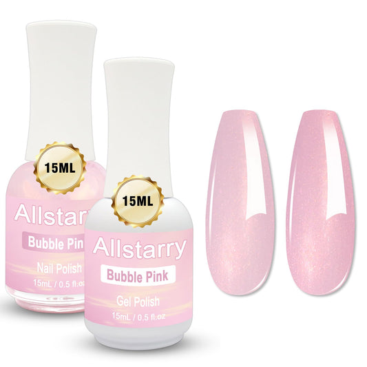 Allstarry Esmalte de uñas de gel de baño de burbujas, esmalt