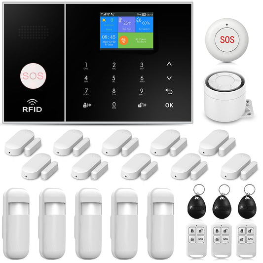 LWOHSI PG108 Sistema de alarma para seguridad del hogar, WiF