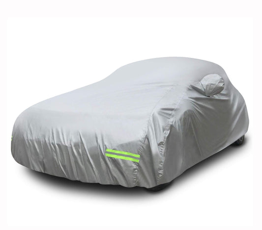 Mockins - Funda para automóvil de poliéster plateado 190T, p