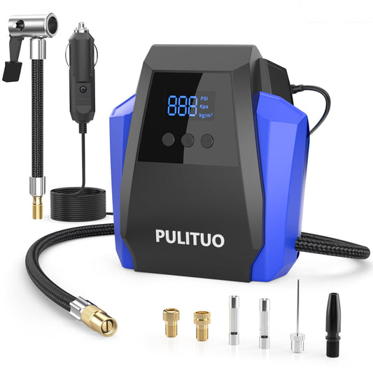 PULITUO Compresor de aire portátil para neumáticos de automó