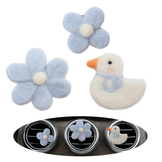 Clips de ventilación de flores de pato, 3 piezas de lindos c