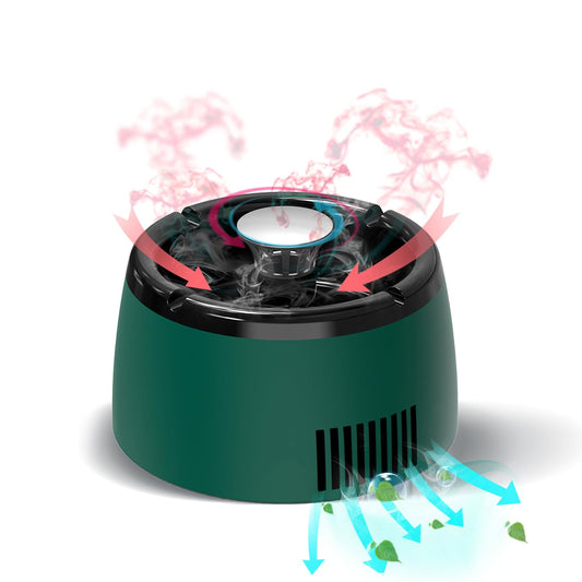 Cenicero sin humo para cigarrillos en interiores, purificado