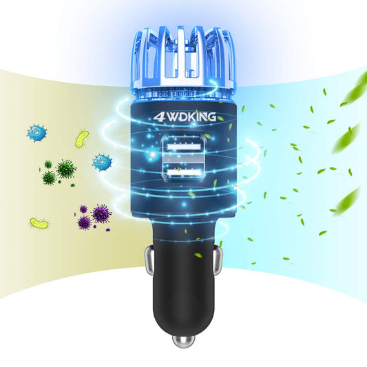 4WDKING Ionizador purificador de aire para automóvil, 12 V,
