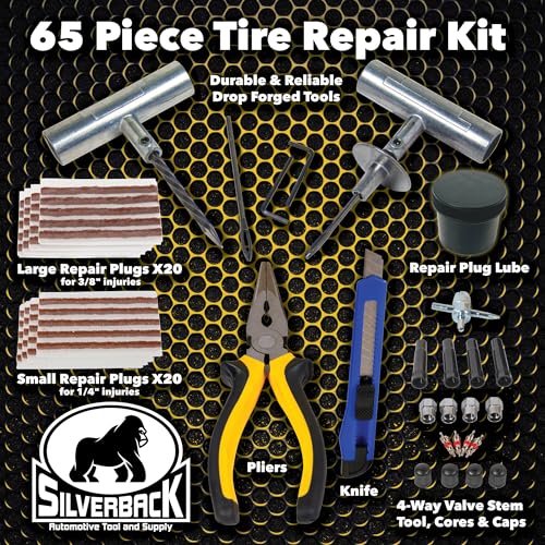 Silverback Kit de reparación de neumáticos automotrices para