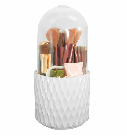 Soporte giratorio para brochas de maquillaje con tapa, organ