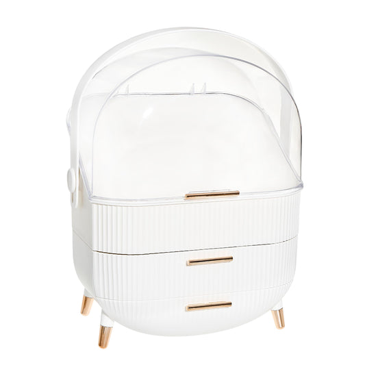 DwellStudio Organizador de maquillaje a prueba de polvo para