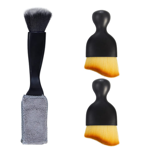 3 cepillos para el polvo para detalles del interior del auto