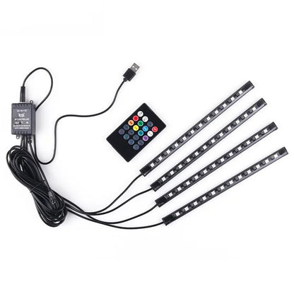 Tira de luces LED para automóvil, 4 piezas de 48 luces LED i