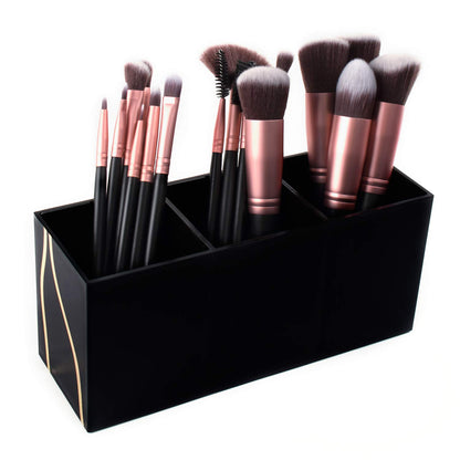 Super Z Outlet Organizador de maquillaje cosmético negro par