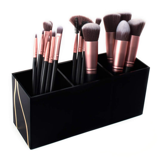 Super Z Outlet Organizador de maquillaje cosmético negro par