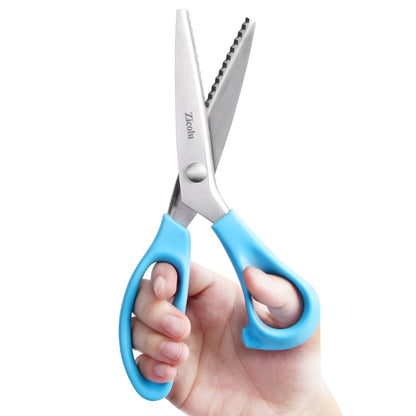 Tijeras en zig zag para peluca de encaje, tijeras de coser d