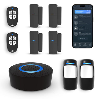 Sistema de alarma inalámbrico para el hogar, kit de 9 piezas