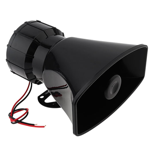 Cuerno de sirena de alarma con cable, DC 12 V 100 W sirena e