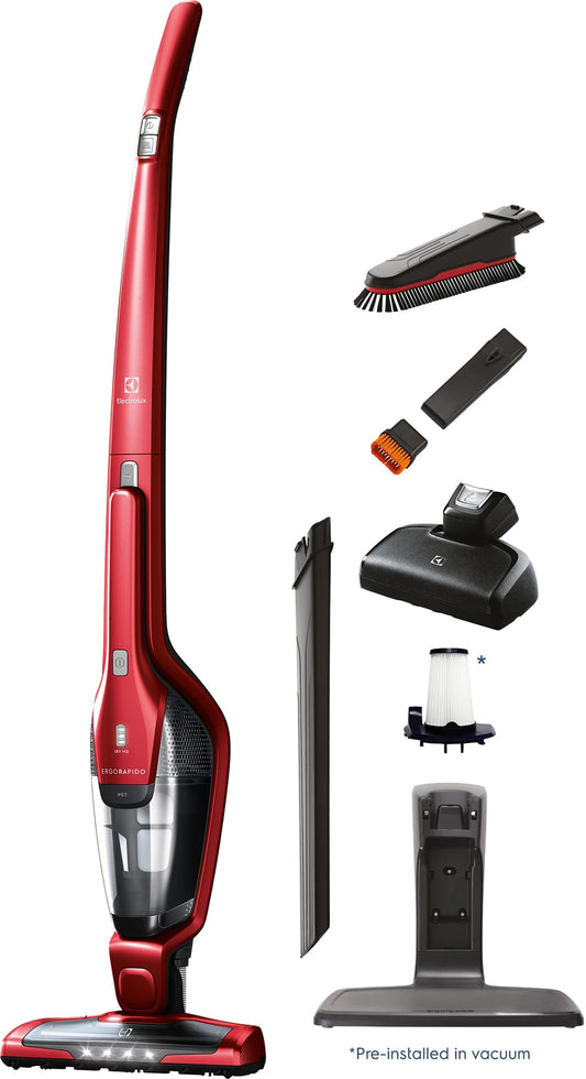 Electrolux Ergorapido - Aspiradora inalámbrica 2 en 1 para m
