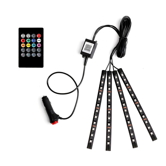 Kit de 4 luces LED para interior de automóvil y tiras de luc