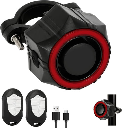 Alarma de bicicleta USB con 2 controles remotos – 110 dB alt
