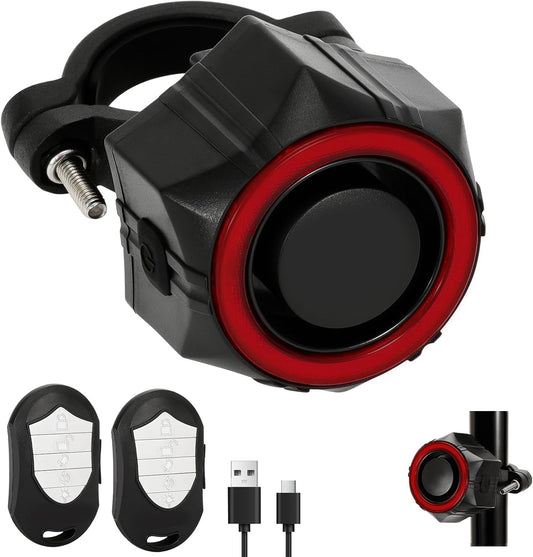 Alarma de bicicleta USB con 2 controles remotos – 110 dB alt