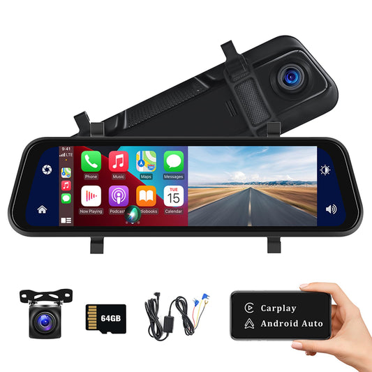 Cámara de tablero de espejo compatible con Apple Carplay y A