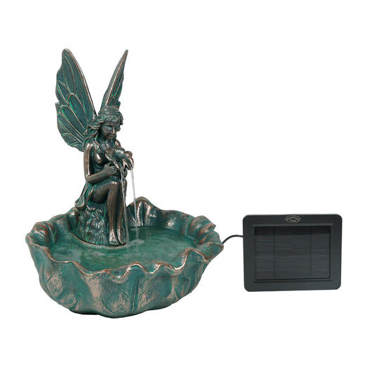 ZMG Angel Fairy - Fuente de agua solar de 14 pulgadas para e