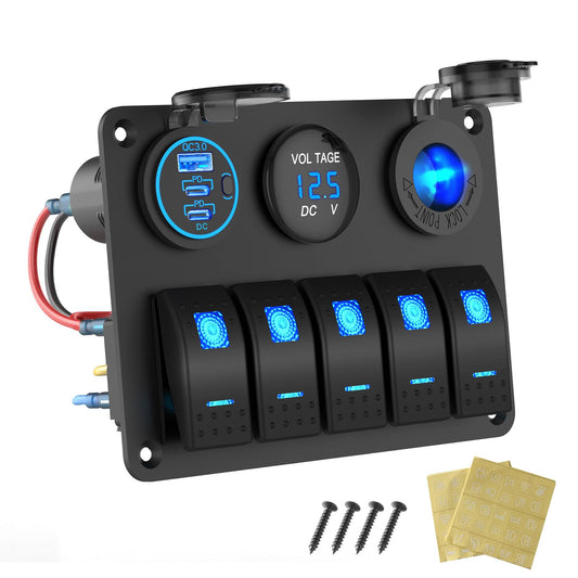 Panel de interruptor de barco marino impermeable, interrupto