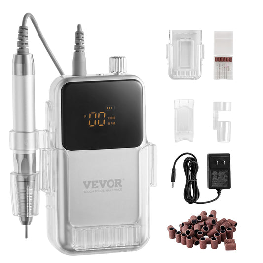 VEVOR Taladro de uñas eléctrico inalámbrico de alto par, máq
