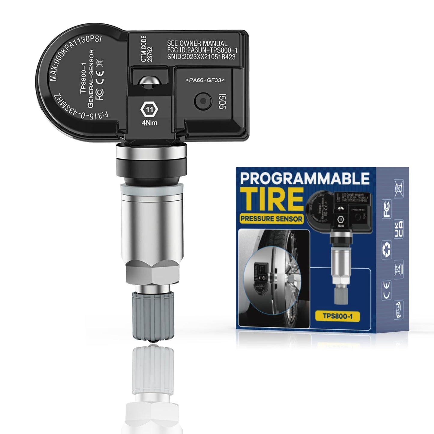 ISINFALSH TPS800-1 Sensor TPMS (315 MHz + 433 MHz) Sensor de