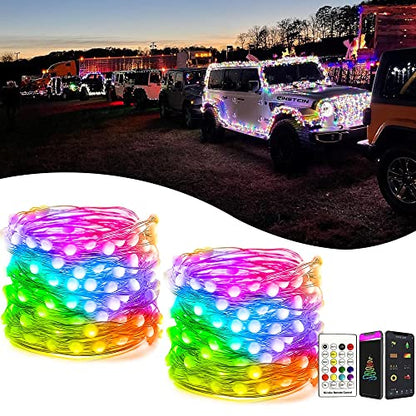 Nicoko Luces de hadas de CC de 12 V que cambian de color con