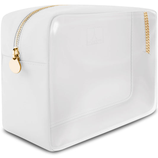 DANCOUR Mini bolsa de maquillaje transparente para monedero,
