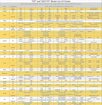 Juego completo de fundas de asiento de automóvil de 5 asient