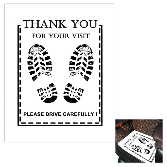 White Car Paper Floor Mats 12Pcs Temporary Cars Floor Protec