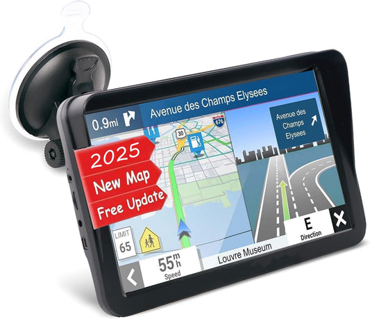 Navegación GPS para automóvil, mapa 2025, pantalla táctil de