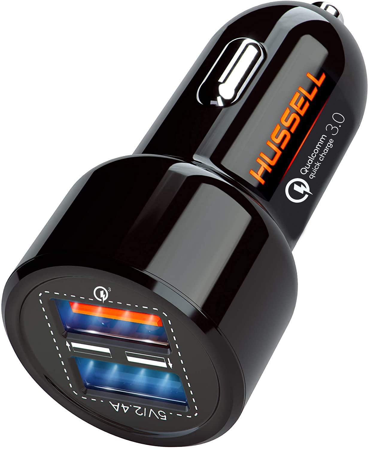 Hussell Adaptador de cargador de coche - USB 3.0 portátil co