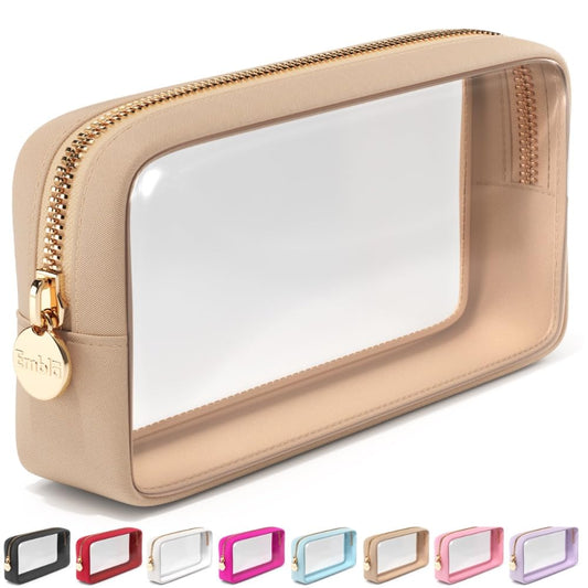 Embla Bolsa de maquillaje transparente para mujer con bolsa