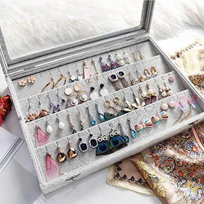 Wuligirl - Joyero organizador de terciopelo para aretes, col