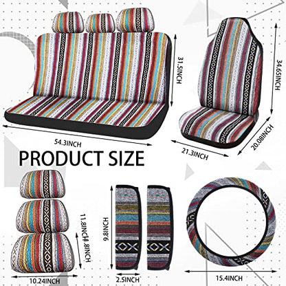 Frienda Juego completo de 14 fundas de asiento de automóvil