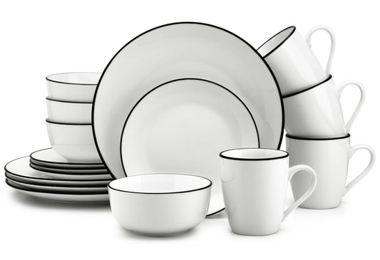 Zulay Kitchen Icon - Juego de vajilla de porcelana, servicio