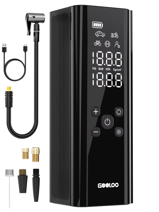 GOOLOO Compresor de aire portátil GT150, inflador de neumáti