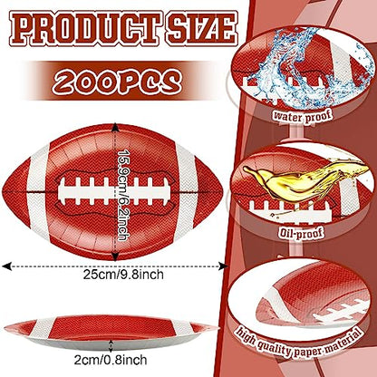 Zubebe 200 platos de fútbol para fiestas, platos de papel de