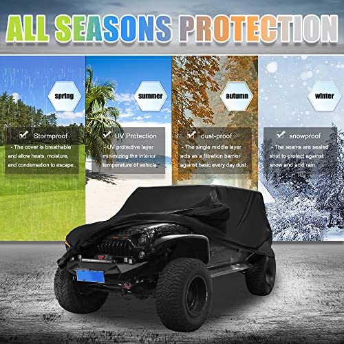 X AUTOHAUX Cubierta de coche SUV para Jeep Wrangler JK JL 2