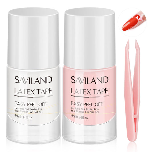 SAVILAND Látex líquido para uñas, 0.7 onzas líquidas, barrer