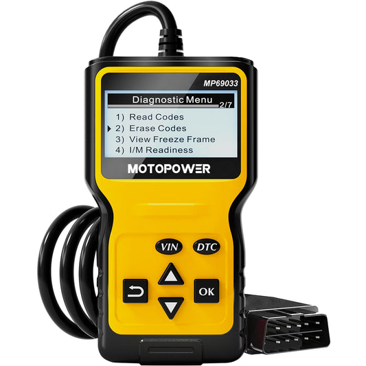 MOTOPOWER MP69033 - Escáner OBD2 para coche, lector de códig
