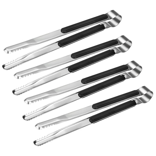 XEVOM - Paquete de 4 pinzas de cocina de acero inoxidable de