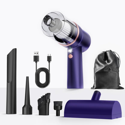 Aspiradora de mano con luz LED, aspiradora portátil de autom