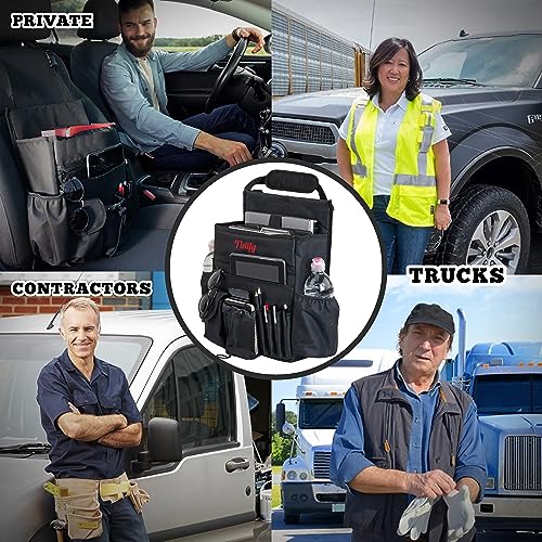 Tidify Organizador de asiento delantero para auto con almace