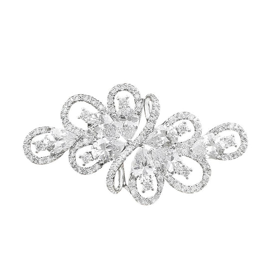 YOQUCOL Broche de boda con diamantes de imitación de circoni